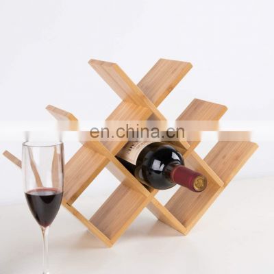 Bamboo Wine Rack 8 Bottle Rack Horizontal Storage Compact Bottle Holder Countertop Removable Minimal Assembly Required