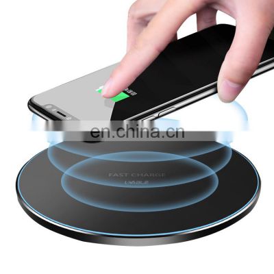 LED Light Ultra Thin Portable Fast 10W Qi Wireless Charger Cell Phone Charging