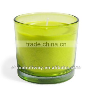 Green Glass Candle, Candle Glass