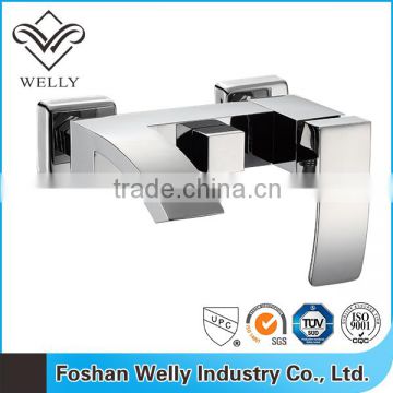 2016 Welly Luxury Design Basin Faucet Single Hole Wall Mounted Faucet