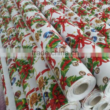 Christmas plastic tablecloth PVC with flannel backing