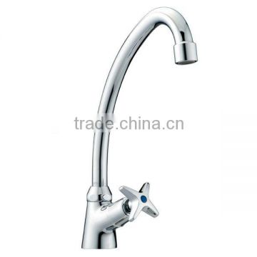 High Quality Kitchen Sink Brass Cold Tap, Polish and Chrome Finish, Deck Mounted