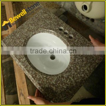 China Cheap Stone Prefab GGG687 Granite Bathroom Countertop