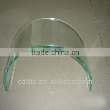 15mm curved tempered glass, 12mm bend tempered glass, Clear Bent Tempered Glass YT-C001