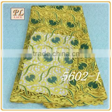 2015 new design embroidery fabric lace
