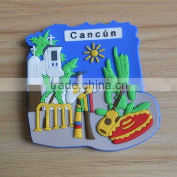 International Travel Place Cancun 3D PVC Fridge Magnet