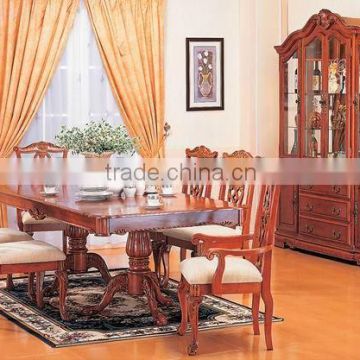 solid wood hand carved antique dining room set