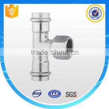 316 Stainless Steel Groove Pipe Fittings female Tee