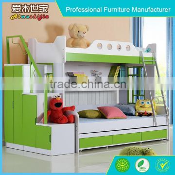 colorful China bunk bed furniture set for kids