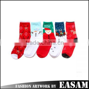 Pure cotton made stylish christmas santa sock for women