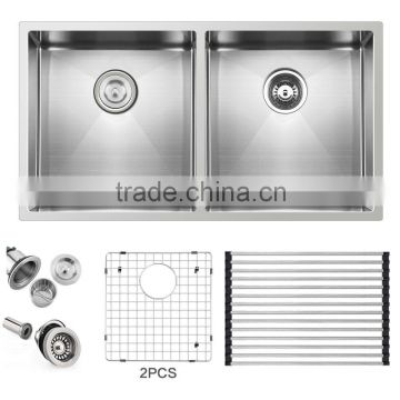 cUPC Certificate Handmade Double Bowl Commercial Stainless Steel Sink For America Canada Australia 3219