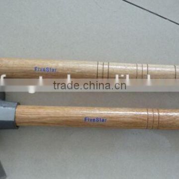 adze with wooden handle/heavier duty forge adze tools