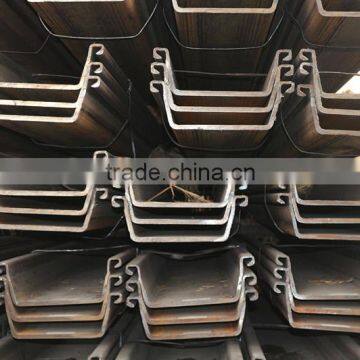 hot rolled u type Steel sheet pile prices size of sheet pile 400*100*10.5mm/ 400*125*13mm/400*170*15.5mm/600*210*18mm