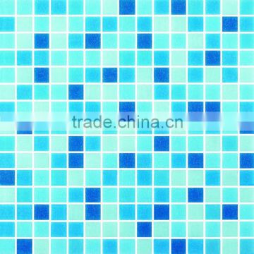 20mm Blue Bathroom Kitchen Glass Mosaic Tile