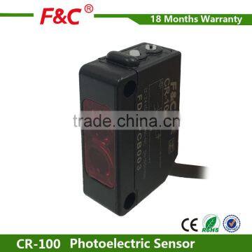 CR series small square 1m sensing NPN diffuse reflective photoelectric sensor with CE