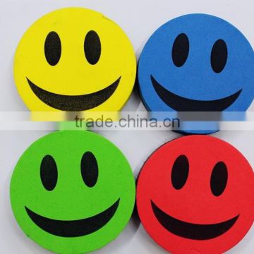 Smile face shaped magnetic whiteboard eraser