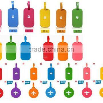 PVC luggage tags with customer customize debossed logos & various colors or shape