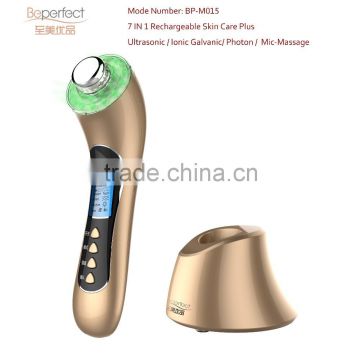 BPM0153 5 in 1 ultrasonic photon galvanic home use beauty & personal care device