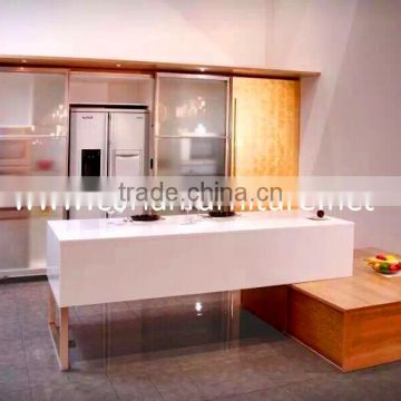 Custom sized furniture wood&corian kitchen island