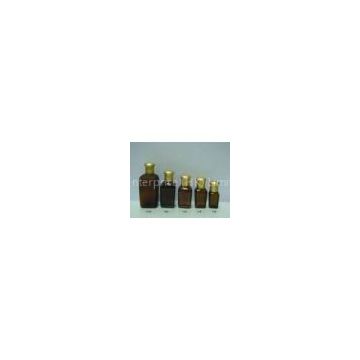 35ml 50ml Amber Square Glass Essential Oil Bottles With PP / Aluminum Cap