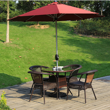 Weatherproof Rattan Table Chairs Water Resistant Rattan Furniture