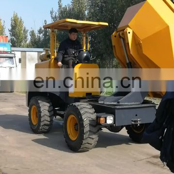 4WD Construction 3ton wheel dumper with rotating skip
