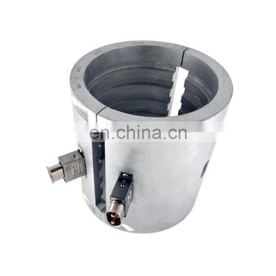 Electric cast aluminum band heater for injection die and mold