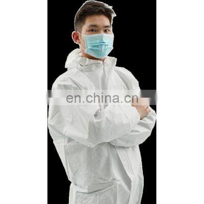 Waterproof Ppe Set Coverall Hooded Disposable Work Uniform