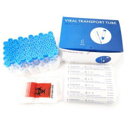 VTM Swab Disposable Sterile Specimen Collection Nylon Flocked Throat Nasal Swab
