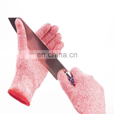 Anti Cut Resistant Level 5 Work Gloves Construction Pink Color