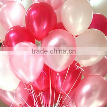 2016 high quality inflatable rubber balloon/ printing decoration pearlized metallic latex balloon