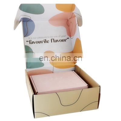Custom Printed LOGO Clothing Shoes  Delivery Corrugated Paper Cardboard Pink Gift Thanks Paper Boxes Black Shipping Mailer Boxes