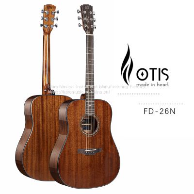 Stock wholesale 41 inch full mahogany top and side back solid wood guitar