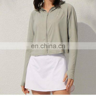 Prevent bask in summer ice silk clothing women uv sunscreen coat sun-protective clothing shirt breathable ultrathin skin clothin