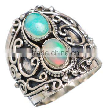 RARE ETHIOPIAN OPAL 925 STERLING SILVER RING ,925 STERLING SILVER JEWELRY WHOLE SALE,JEWELRY EXPORTER