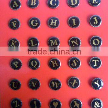 custom alphabet round pins letters lapel pin