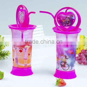 Plastic Straw cup - 400ml