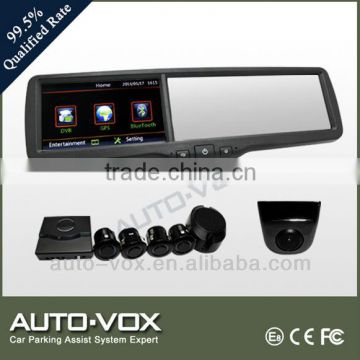 bluetooth reverse camera rearview mirror with DVR GPS