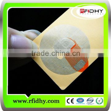 Transparent&Adhesive Printed UHF rfid inlay/rfid wet inlay for RFID and NFC Stickers