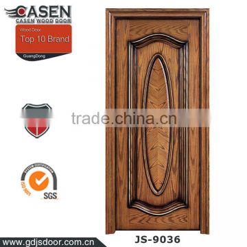 Contemporary design red oak solid wood single swing door for hotel