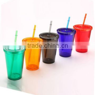 New Product 2016 Change Color Double Wall Plastic Cup