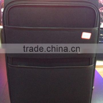 soft suitcase 1200D 600D two tone cross fabric trolley case luggage