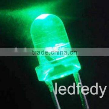 Super bright 3mm Green flashing led 1.0hz 1.5hz 6.8hz