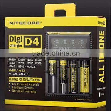 Genuine Nitecore D4 Battery Charger LCD black nitecore d4