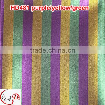 HD481-purpleyellowgreen new fashion colorful striped embroidery sego 2 piece in 1 bag on factory costy