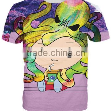 t shirt wholesale fashion gym t shirt 3d softextile plain t-shirt