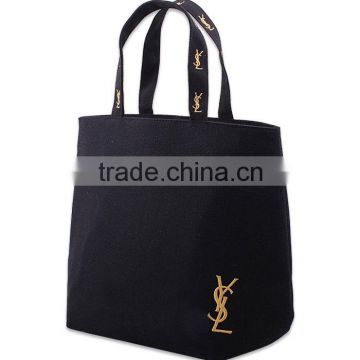 OEM fashionable women shopping tote bag canvas bag with custom logo printed