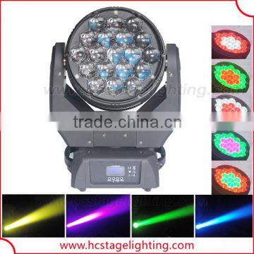 China supply pcb 19x15W led rgbw 4in1 beam moving head with zoom