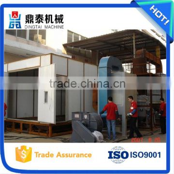 Reasonable design sand blasting room, used in processing complicated workpieces