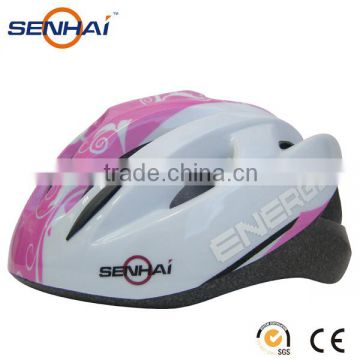 pink color SENHAI Brand kid helmet Glue on